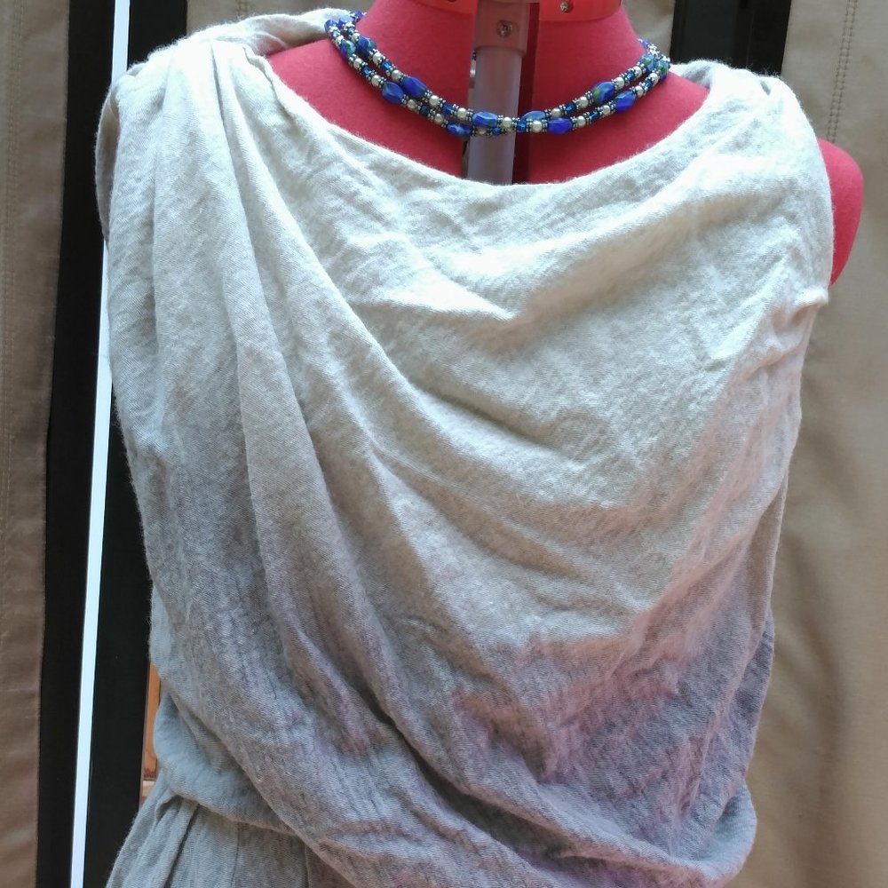 obakki draped wool ombre dress xl 14-16